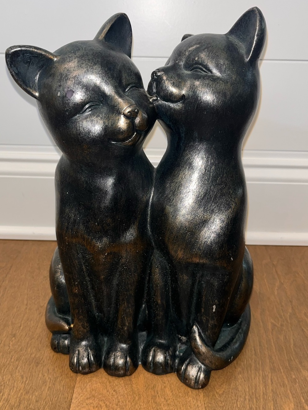 Cats: Pair of Black Cats MCM Figurines: 13.5” X 8” Figures: Cat Lovers